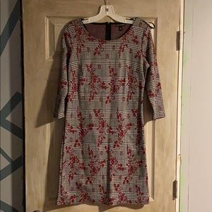 Black and red plaid dress